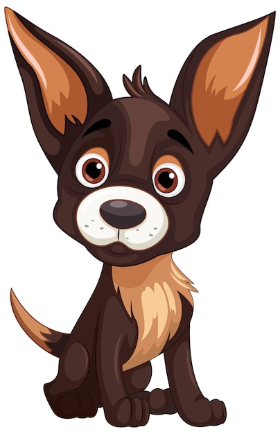 Free Vector cute dog cartoon character sitting