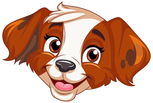 Free vector cute dog cartoon character