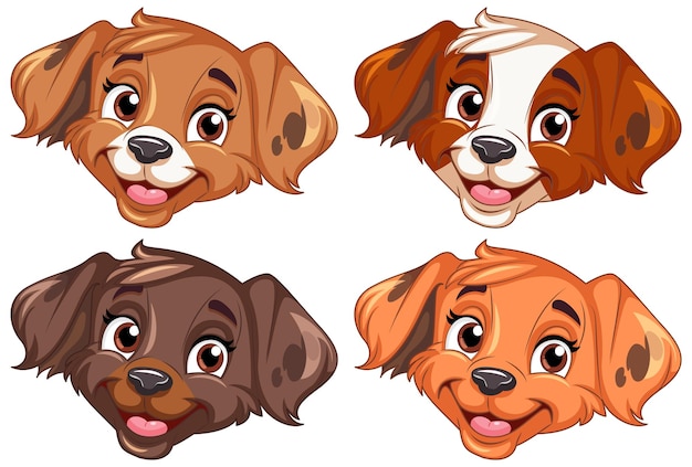 Free Vector cute dog cartoon character