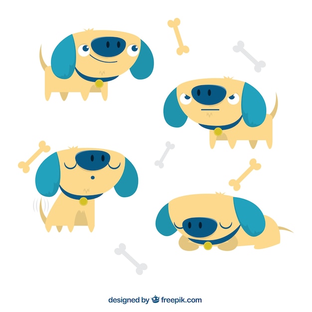 Free Vector cute dog illustration