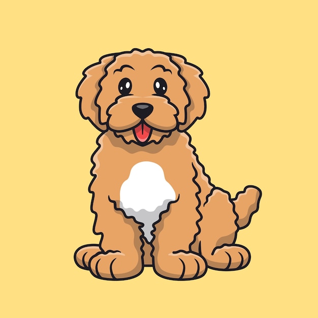 Free Vector cute dog sticking its tongue out