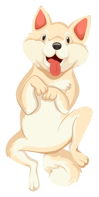 Free Vector cute dog with white fur