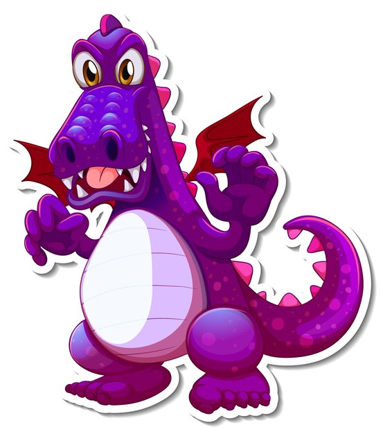 Cute Dragon cartoon character sticker