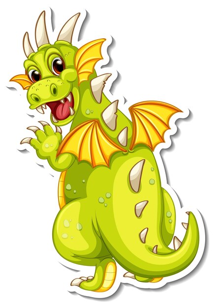 Cute Dragon cartoon character sticker