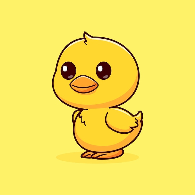 Free vector cute duck cartoon vector icon illustration animal nature icon isolated flat vector