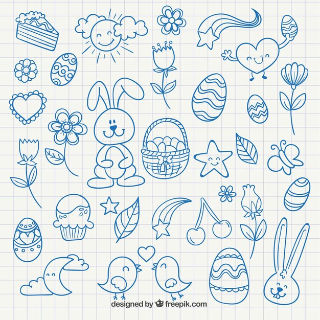 Cute easter drawings