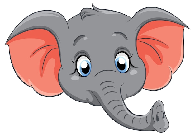 Free vector cute elephant cartoon character