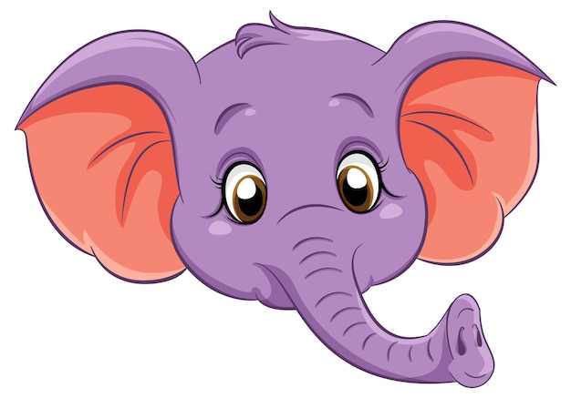 Free vector cute elephant cartoon character