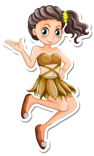 Cute fairy cartoon character sticker