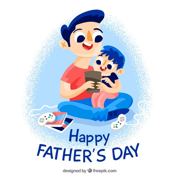 Cute fathers day background