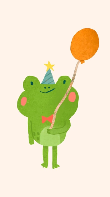 Free vector cute festive frog element