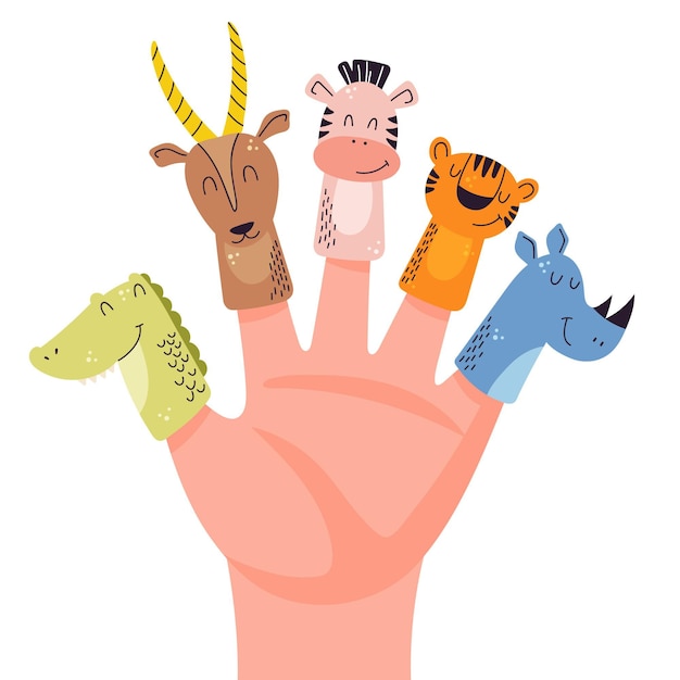 Cute finger puppets collection