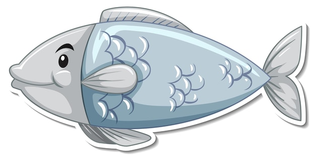 Cute fish sea animal cartoon sticker