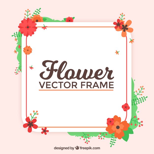 Cute floral frame