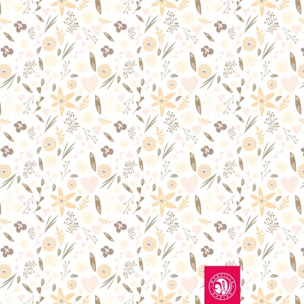 Free vector cute floral pattern