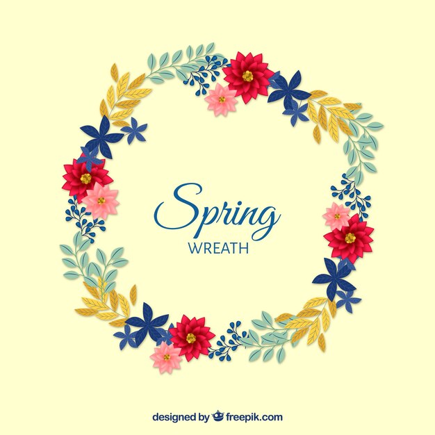 Cute floral wreath for spring