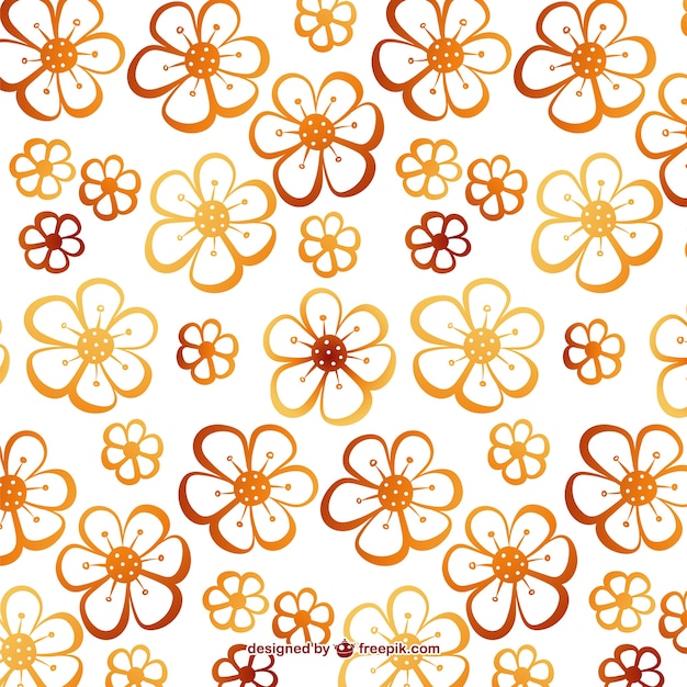 Cute flowers editable pattern