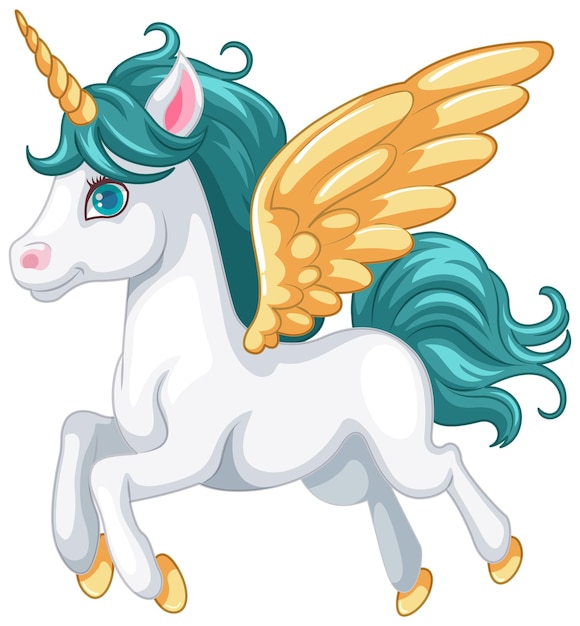 Free Vector cute flying unicorn cartoon