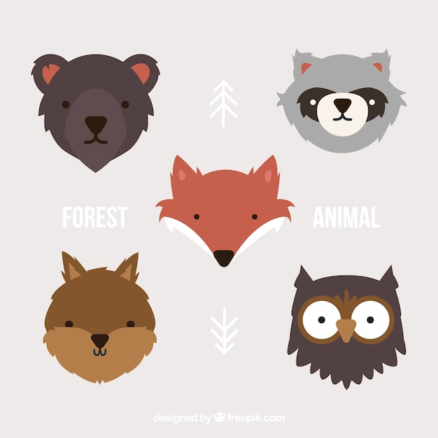 Cute forest animal avatars