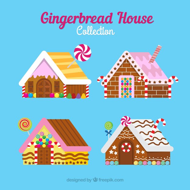 Cute gingerbread house set