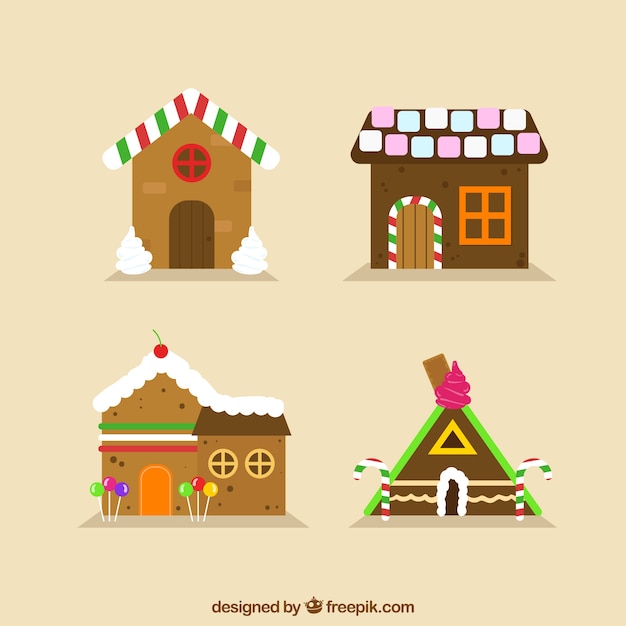 Cute gingerbread house set