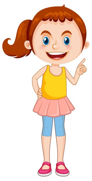 Cute girl cartoon character