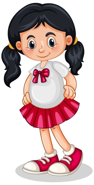 Cute girl cartoon character