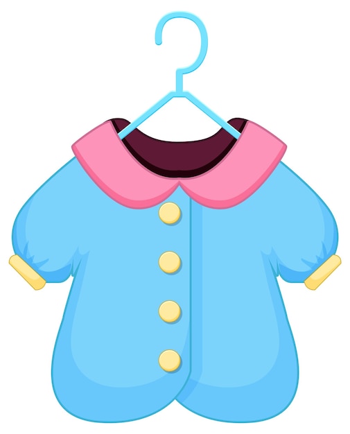 Free Vector a cute girl dress hanging on hanger