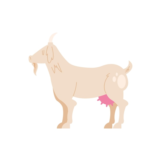 Free Vector cute goat standing