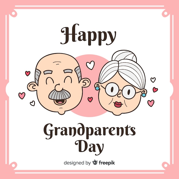 Free Vector cute grandparents' day background 