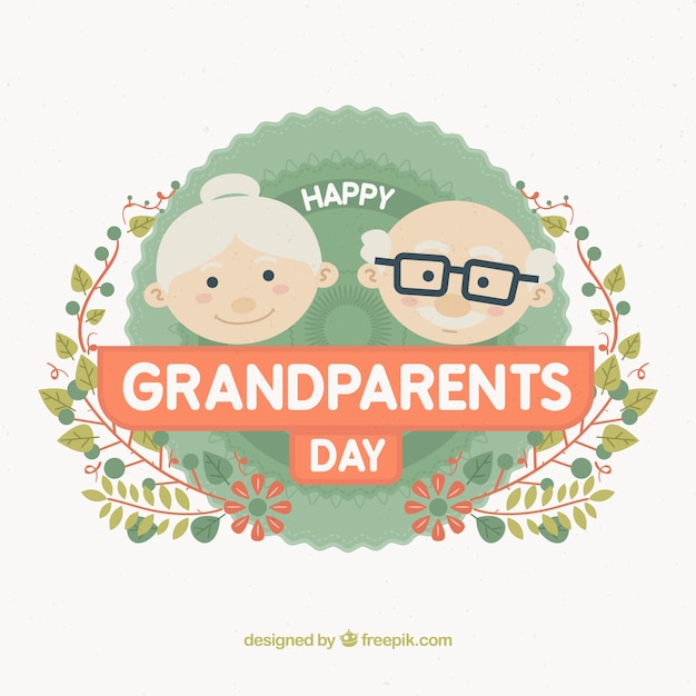 Free Vector cute grandparents day design