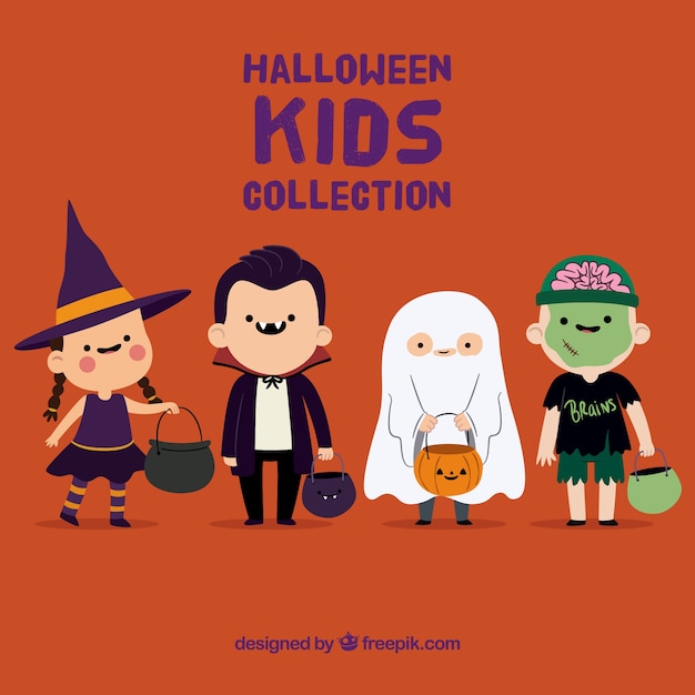 Cute halloween kids collection