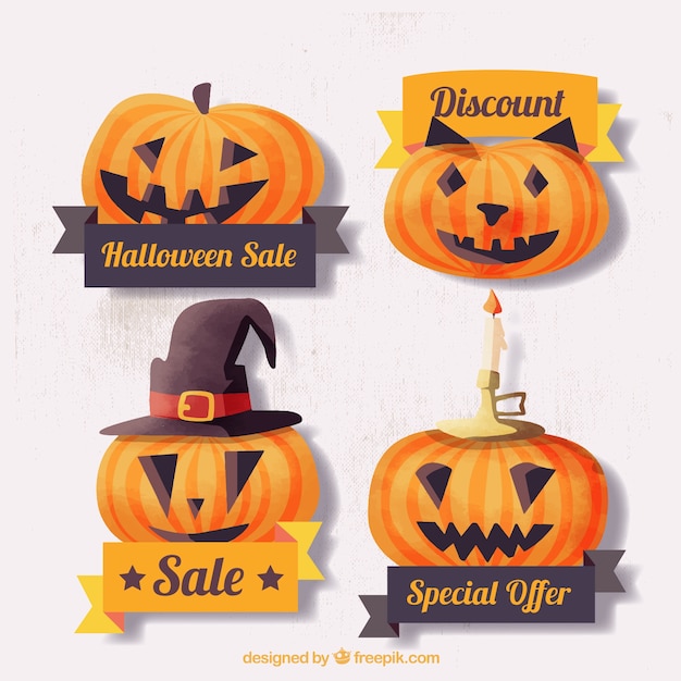 Cute halloween pumpkin stickers of deals