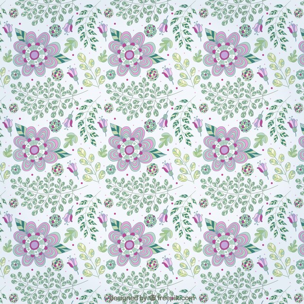 Cute hand drawn floral pattern