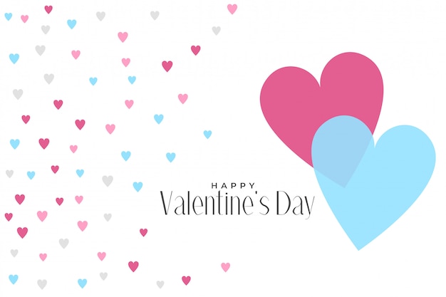 Free Vector cute hearts pattern valentines day background