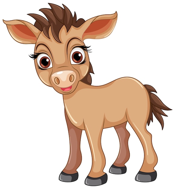 Free Vector cute horse cartoon isolated