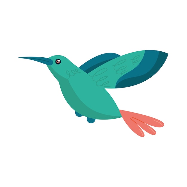 Free vector cute hummingbird flying