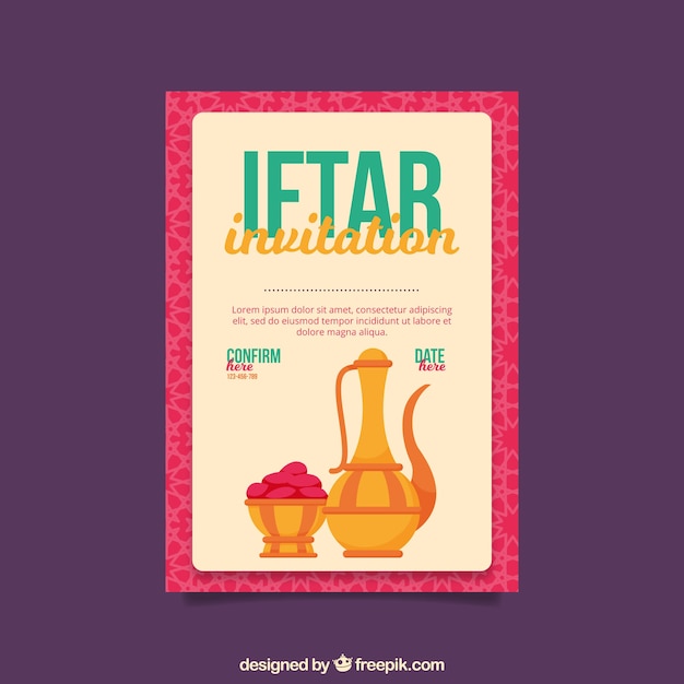 Cute iftar invitation