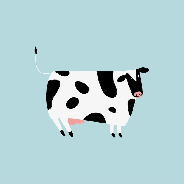 Free Vector cute illustration of a cow