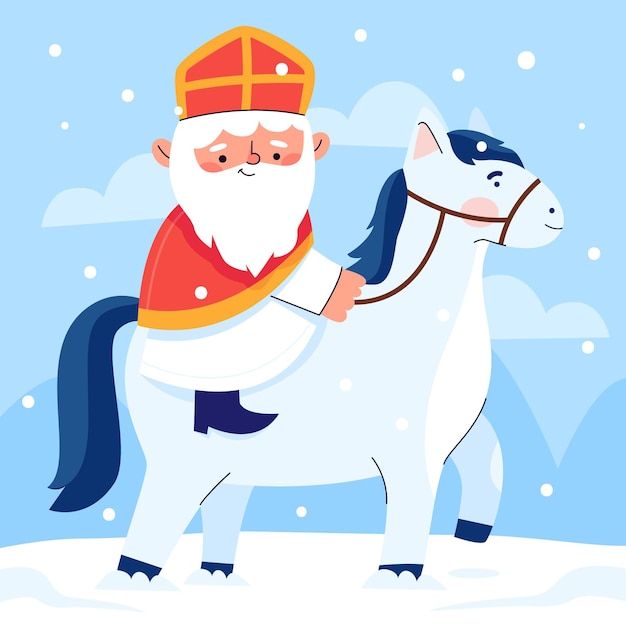 Cute illustration of saint nicholas day