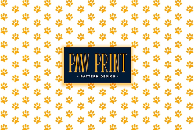 cute kitten paw print pattern background