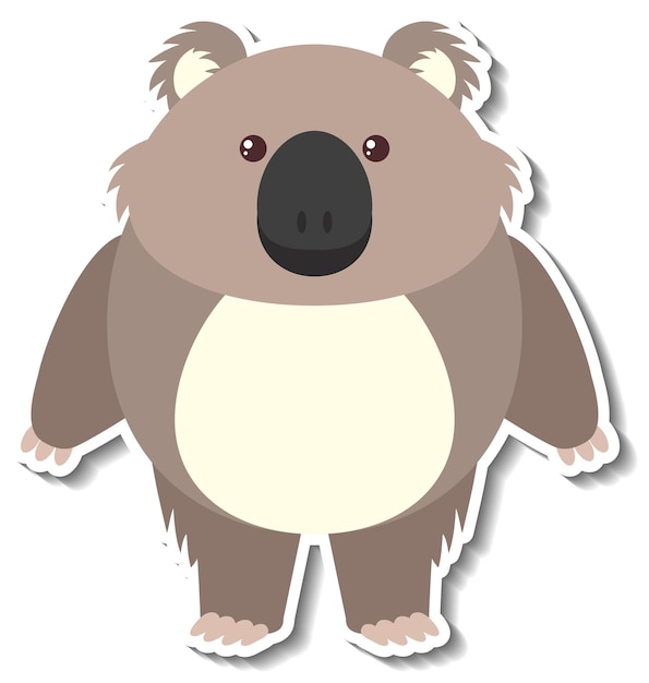 A cute koala cartoon animal sticker