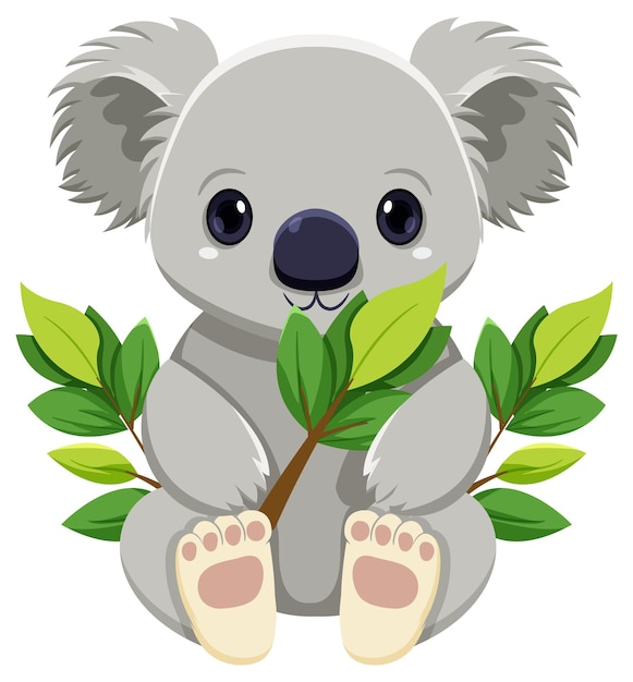 Cute koala cartoon character