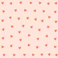 Free vector cute love heart pattern backdrop for wrapping paper design