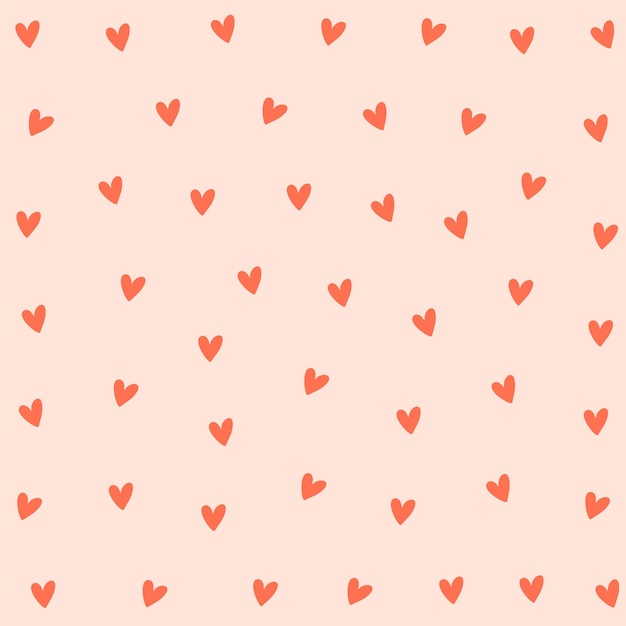 Free vector cute love heart pattern backdrop for wrapping paper design