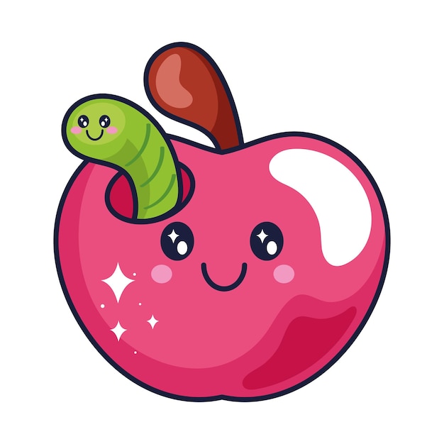 Cute mascot fresh fruit