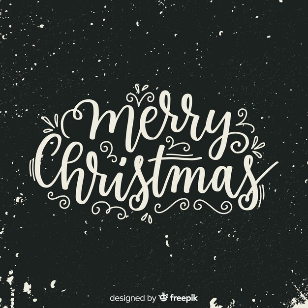 Cute merry christmas lettering