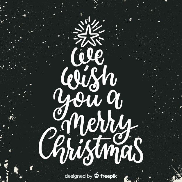 Cute merry christmas lettering