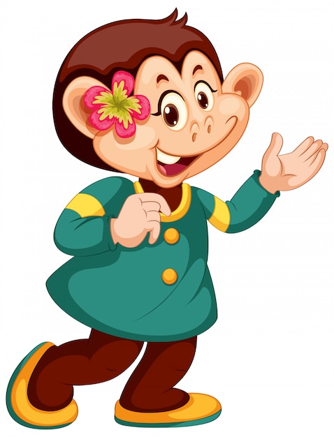 A cute monkey character