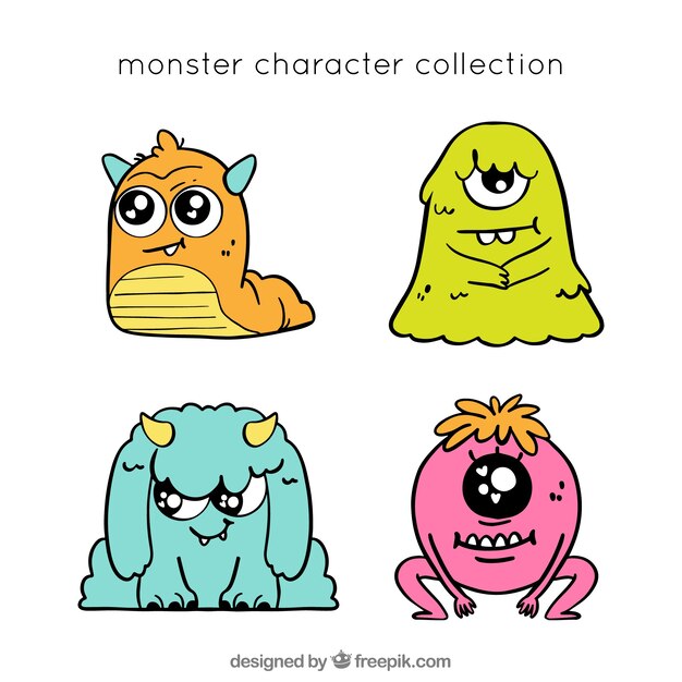 Cute monsters character collection 